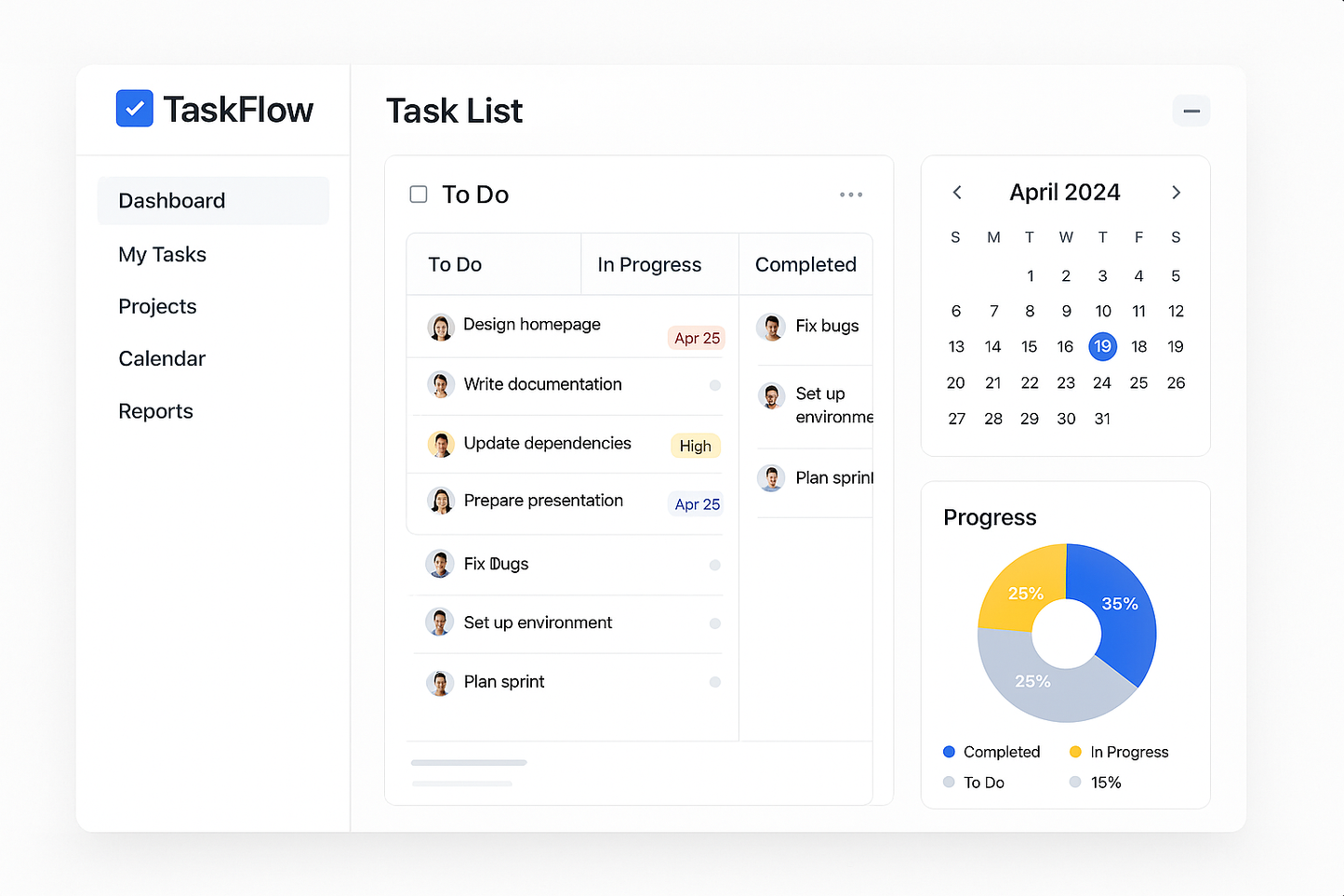 TaskFlow SaaS by ShibaToast